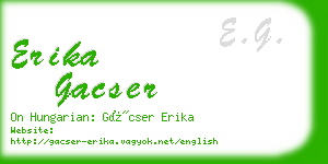 erika gacser business card